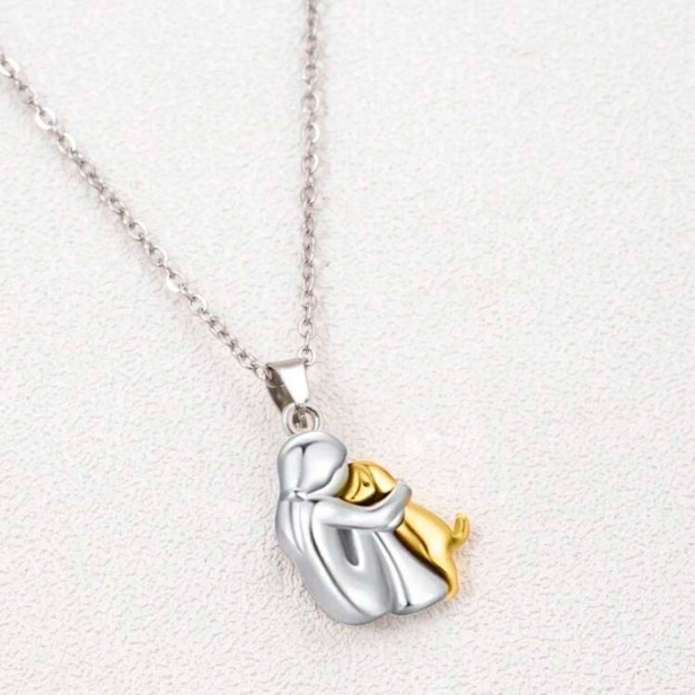 3for$20 suteyi 1 Cartoon Dual Color Human And Animal Pendant Necklace